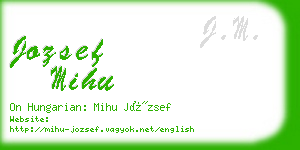 jozsef mihu business card